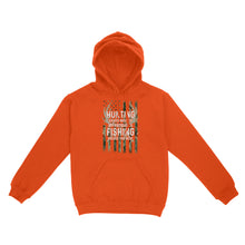Load image into Gallery viewer, Hunting solves most of my problems, fishing solves the rest camo American flag D01 NQS3034 Hoodie
