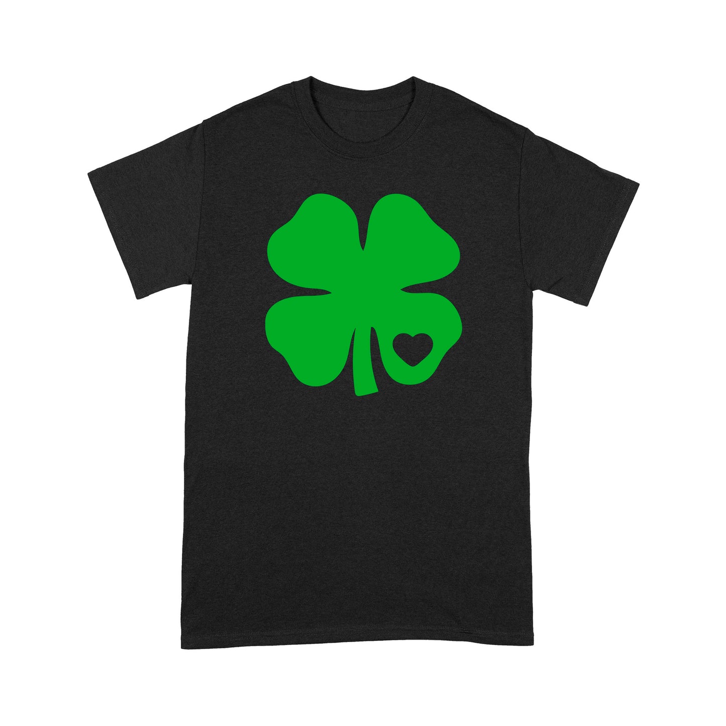 St Patrick Heart Irish Green Shamrock T-Shirt - FSD1402D07