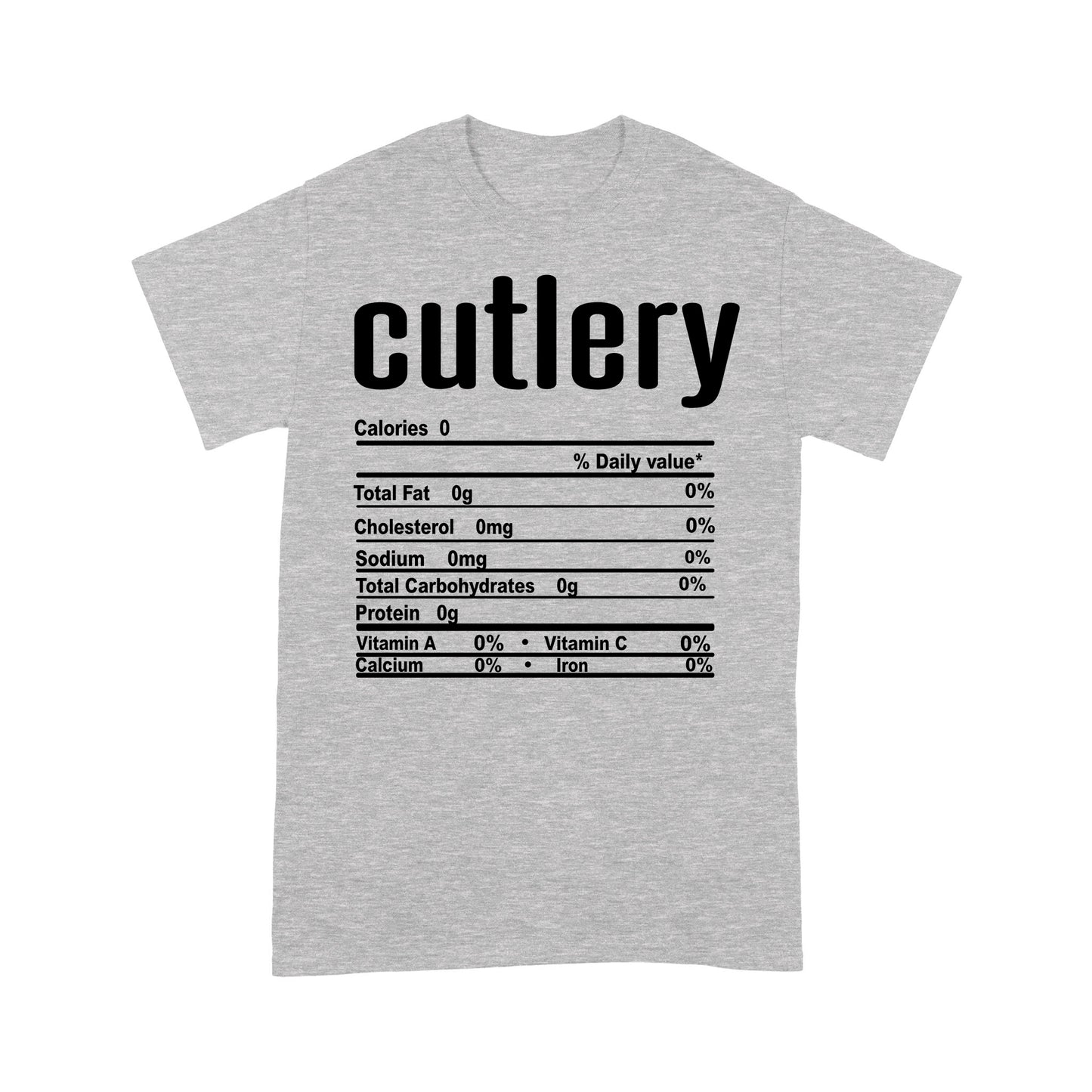Cutlery nutritional facts happy thanksgiving funny shirts - Standard T-shirt