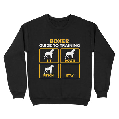 Boxer Standard Sweatshirt | Funny Guide to Training dog - FSD2408D08