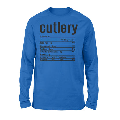 Cutlery nutritional facts happy thanksgiving funny shirts - Standard Long Sleeve