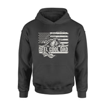 Load image into Gallery viewer, Reel Cool Dad American flag shirt, Perfect Father's Day Gifts for Fisherman D01 NQS1213  - Standard Hoodie