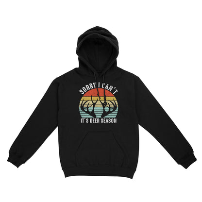 Sorry I can't It's deer season funny vintage hunting deer horn shirt D06 NQS2520 Standard Hoodie