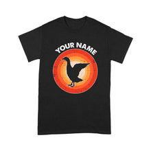 Load image into Gallery viewer, Goose Retro Vintage Sunset Custom Name Shirt, Goose Hunting Shirt, Personalized Gift for Goose Bird Lover Standard T-shirt FSD2347D08