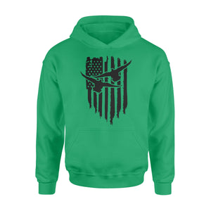 Duck Hunting American Flag Clothes, Shirt for Hunting NQS121- Standard Hoodie