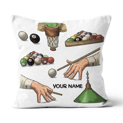 Personalized Funny Vintage Billiards Games Pillow Best Throw Pillows TDM0752
