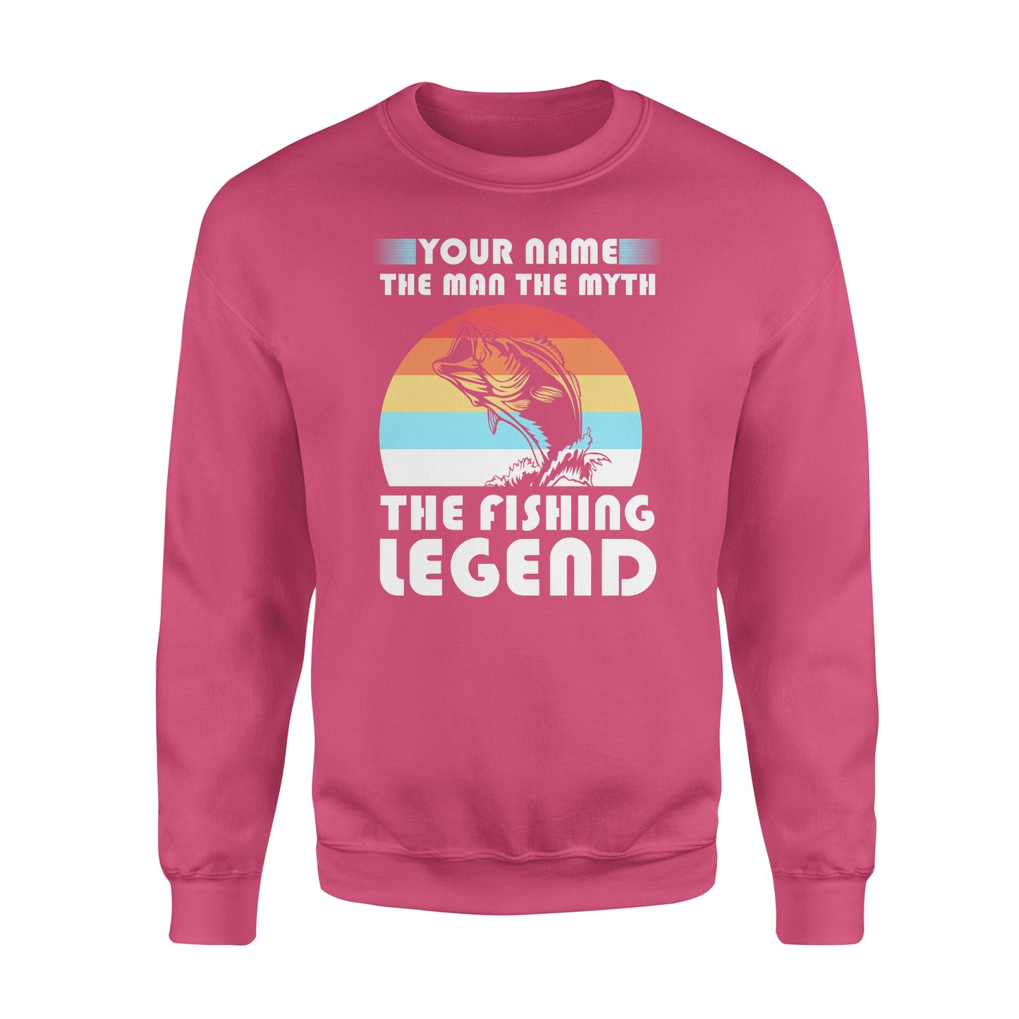 Custom name the man the myth the legend 1970s vintage retro personalized gift - Standard Crew Neck Sweatshirt